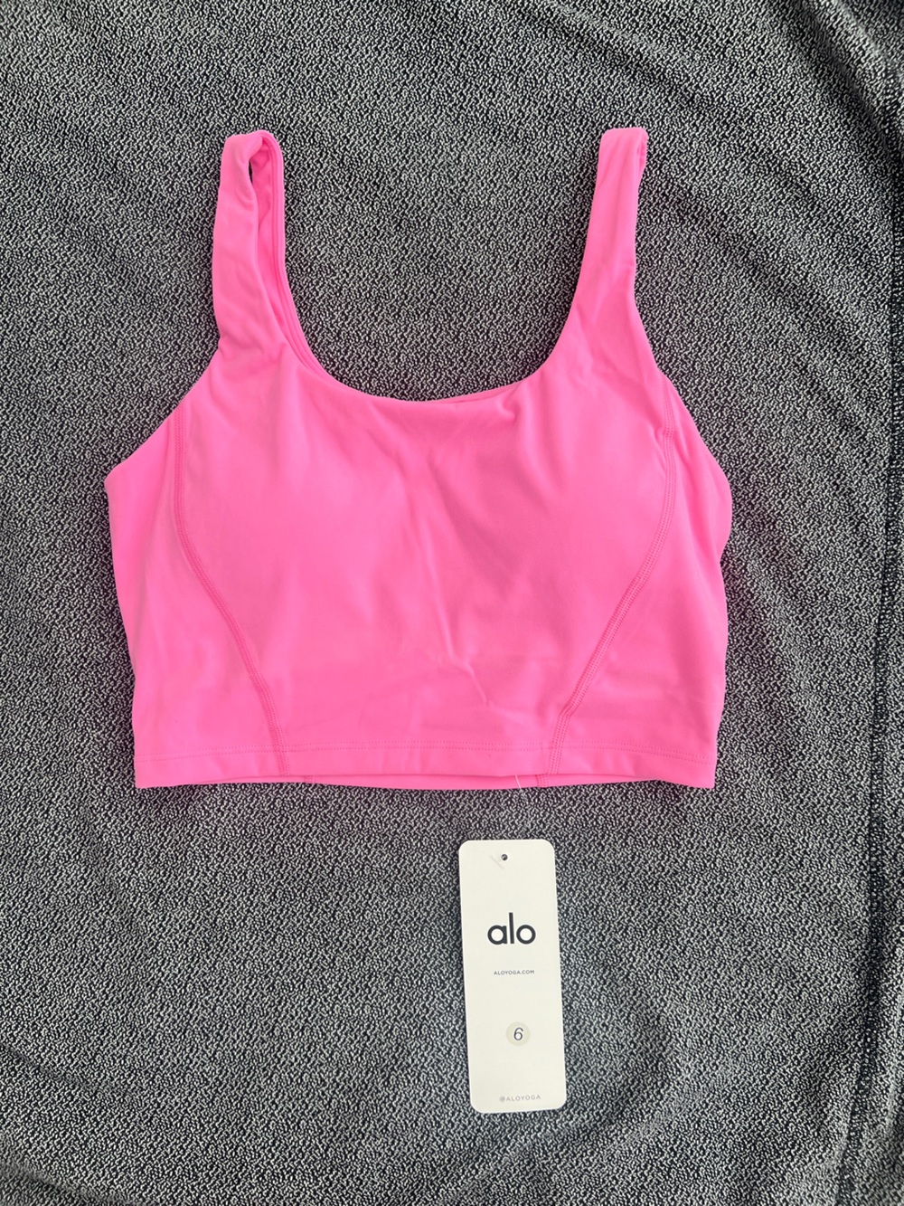 ALO Yoga Hot Pink Crop Athletic Tank